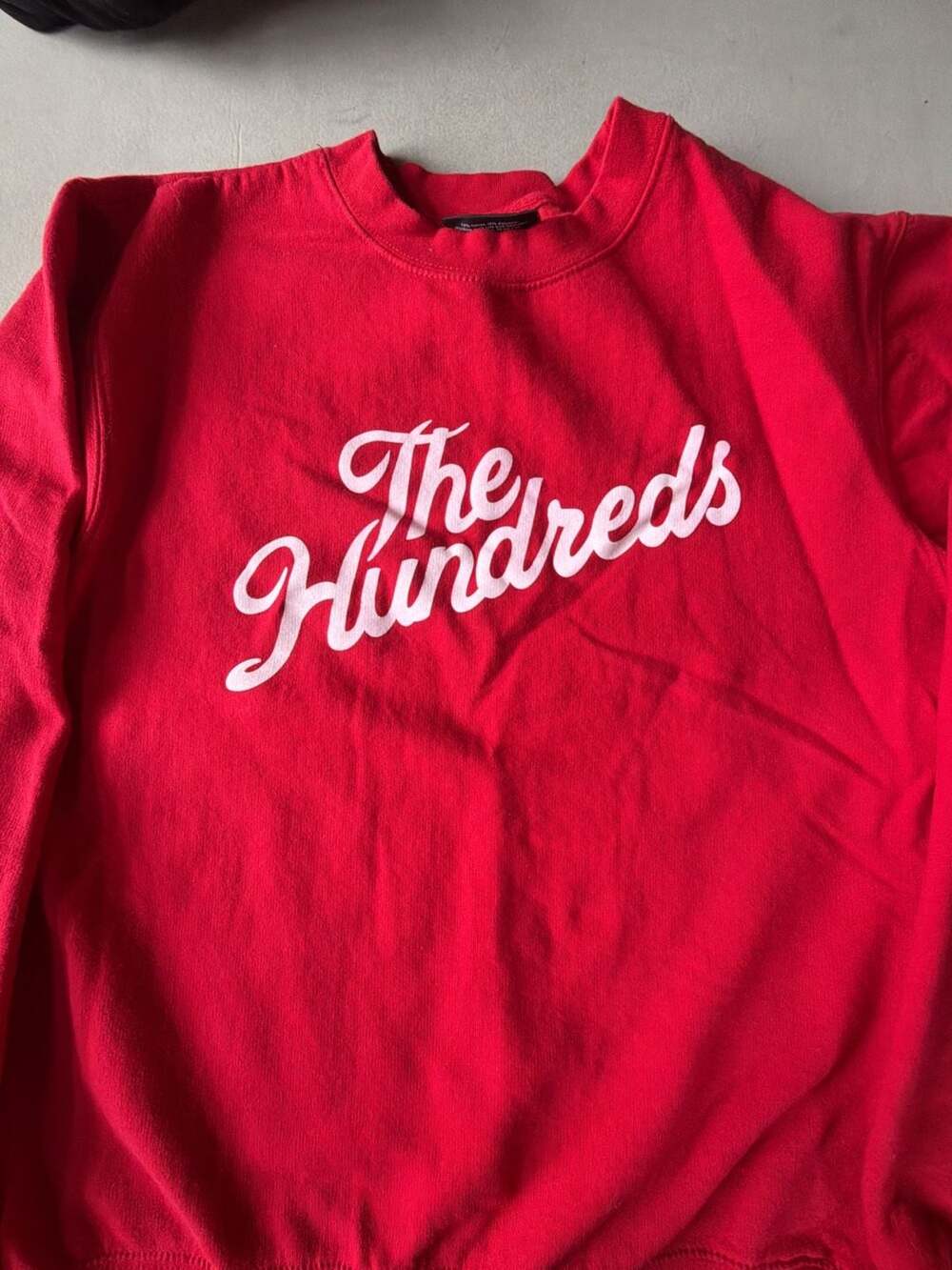 The Hundreds Crewneck Sweatshirt Size S Red Slant Logo
